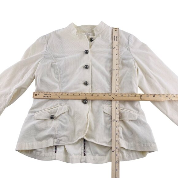 Coldwater Creek Womens Ivory Corduroy Button-Up Jacket Size 14 - Picture 3 of 5